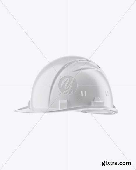 Glossy Hard Hat Mockup - Half Side View 54688