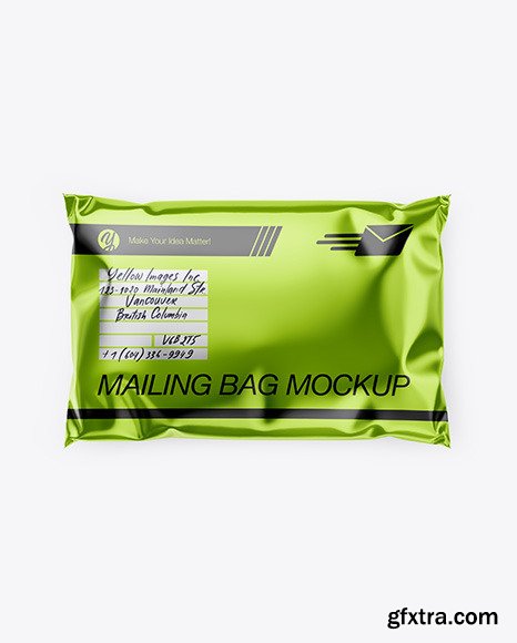 Download Metallic Mailing Bag Mockup Top View 54674 Gfxtra Yellowimages Mockups