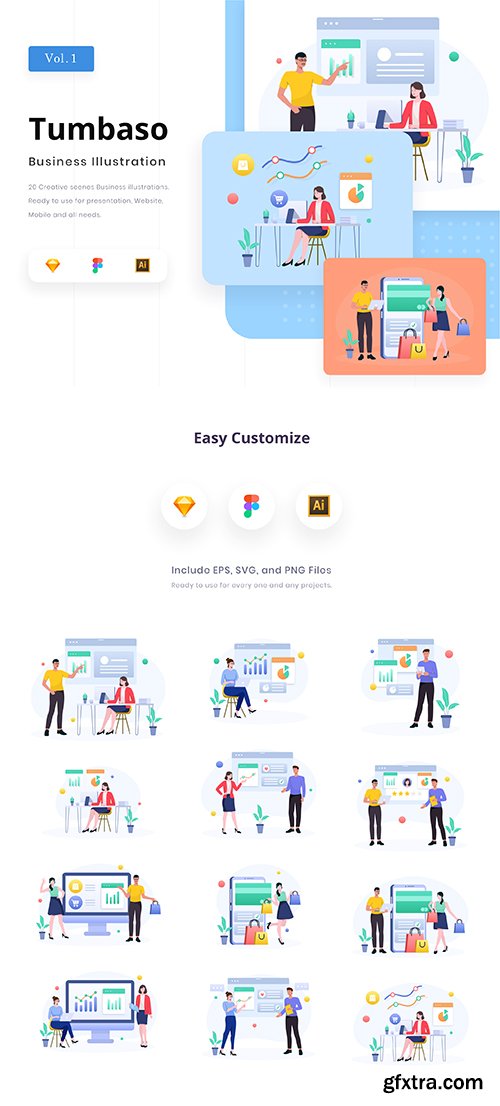 Tumbaso - Business illustration Pack Tumbaso - Business illustration Pack