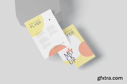 Download A6 Size Single Page Flyer Mockup » GFxtra