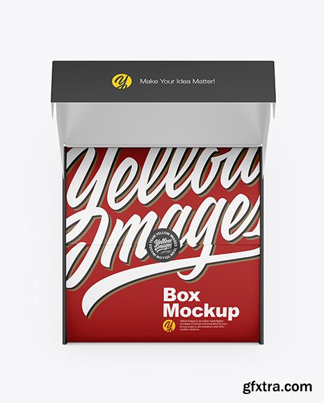 Opened Paper Box Mockup 54694