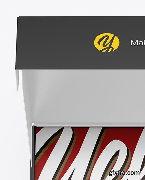 Opened Paper Box Mockup 54694