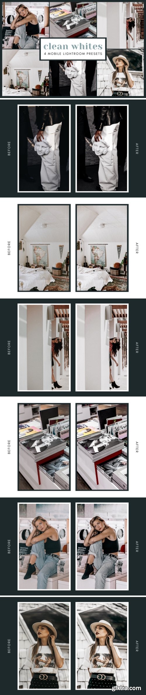 4 Mobile Lightroom Presets | Clean White 2651993