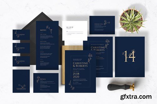 Navy Elegant Wedding Suite