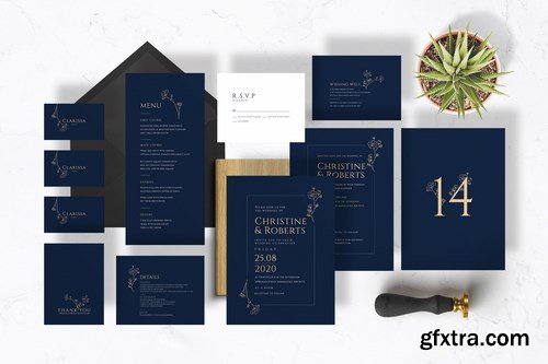 Navy Elegant Wedding Suite
