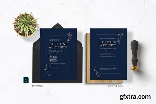 Navy Elegant Wedding Suite