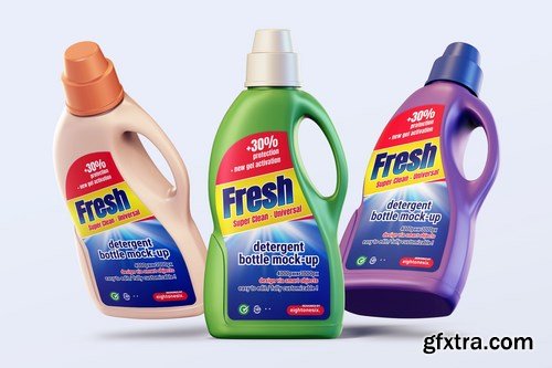 Detergent Bottle Mock-up Template