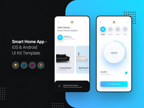 Smart Home App - iOS & Android UI Kit Template - smart-home-app-ios-android-ui-kit-template