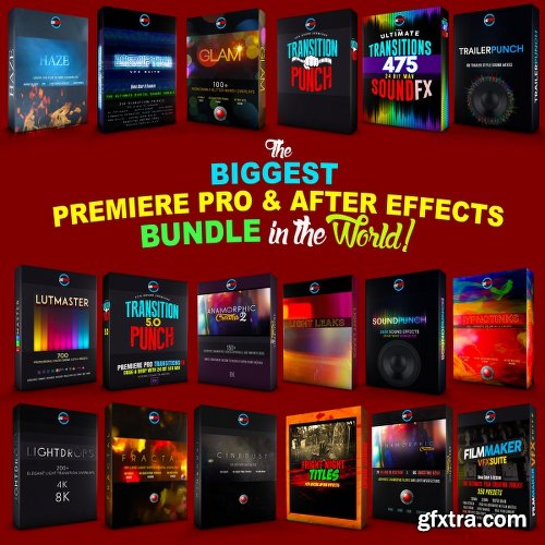 Videohive CINEPUNCH - Transitions I Color LUTs I Pro Sound FX I 9999+ VFX Elements Bundle V18 20601772