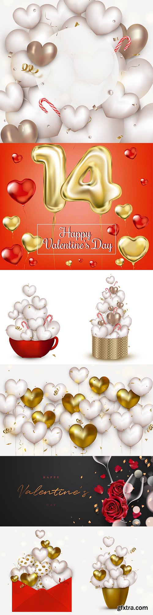 Happy Valentine's Day romantic decorative illustrations 47