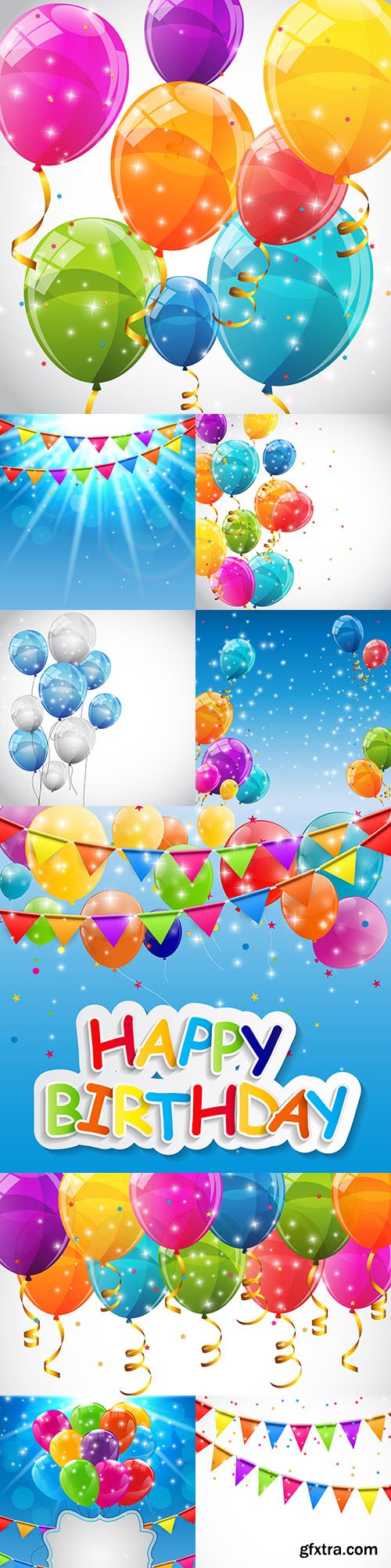 Colored glossy balls and garlands for holiday