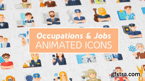 Videohive Occupations & Jobs Modern Flat Animated Icons 25388705