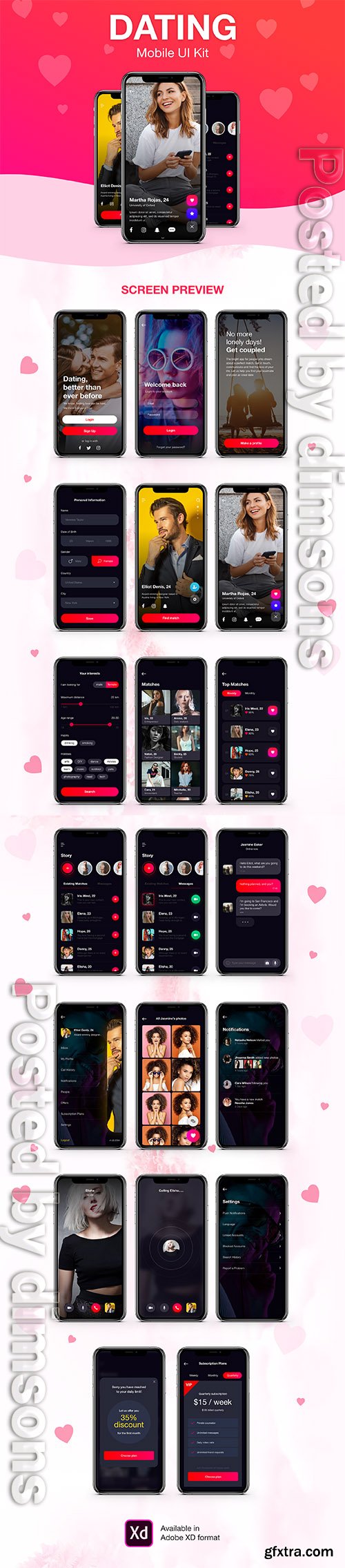 Dating Application UI Kit Dating Application UI Kit