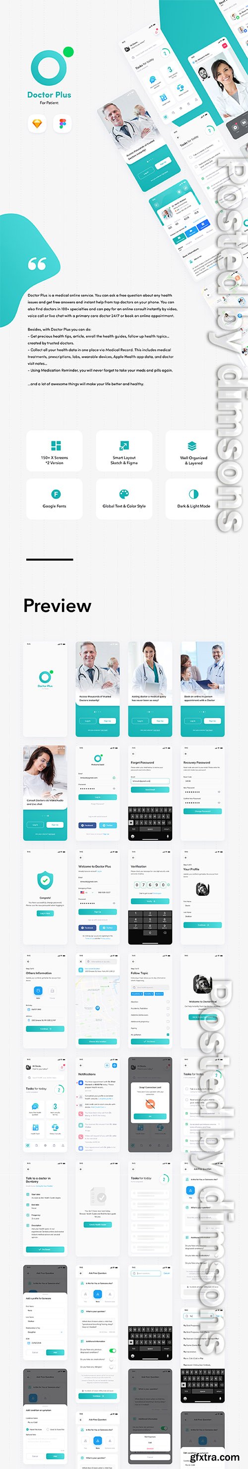 Doctor Plus - For Patient iOS UI Kit Doctor Plus - For Patient iOS UI Kit