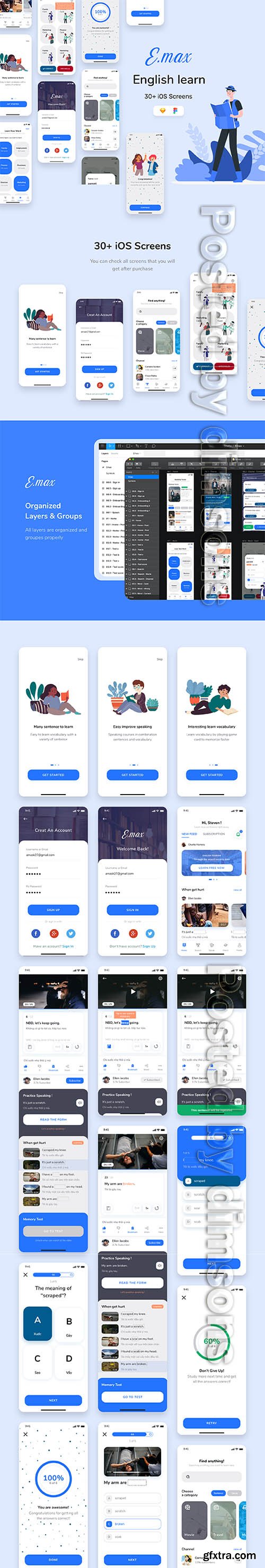 Emax English Learn UI KIT