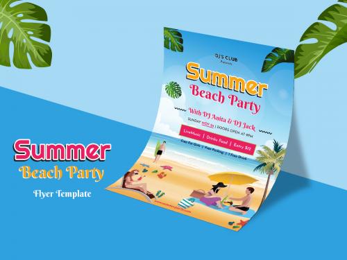 Summer Beach Party - Flyer - summer-beach-party-flyer