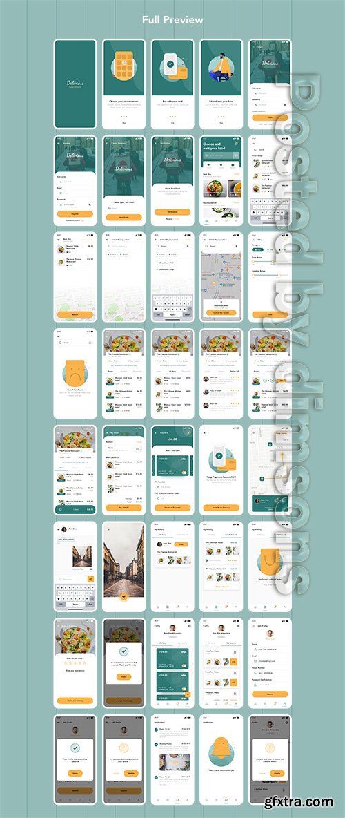 Delivious - Food Delivery UI-KIT Delivious - Food Delivery UI-KIT