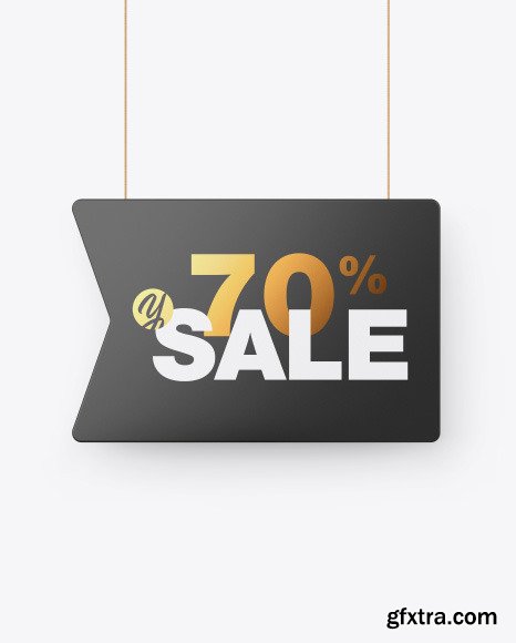 Matte Discount Sign Mockup 55127