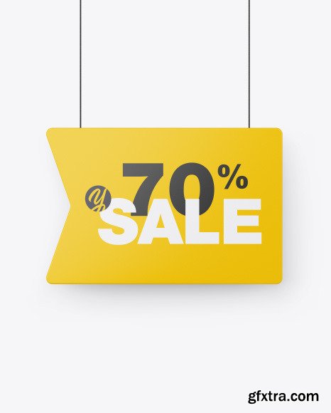 Matte Discount Sign Mockup 55127
