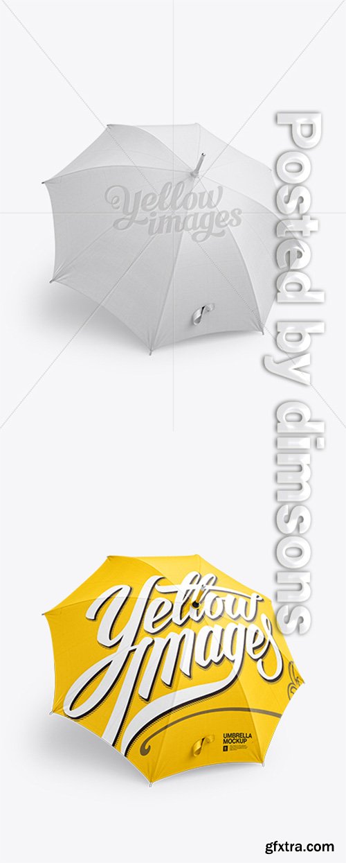 Open Umbrella Mockup - Front 3/4 View 11533