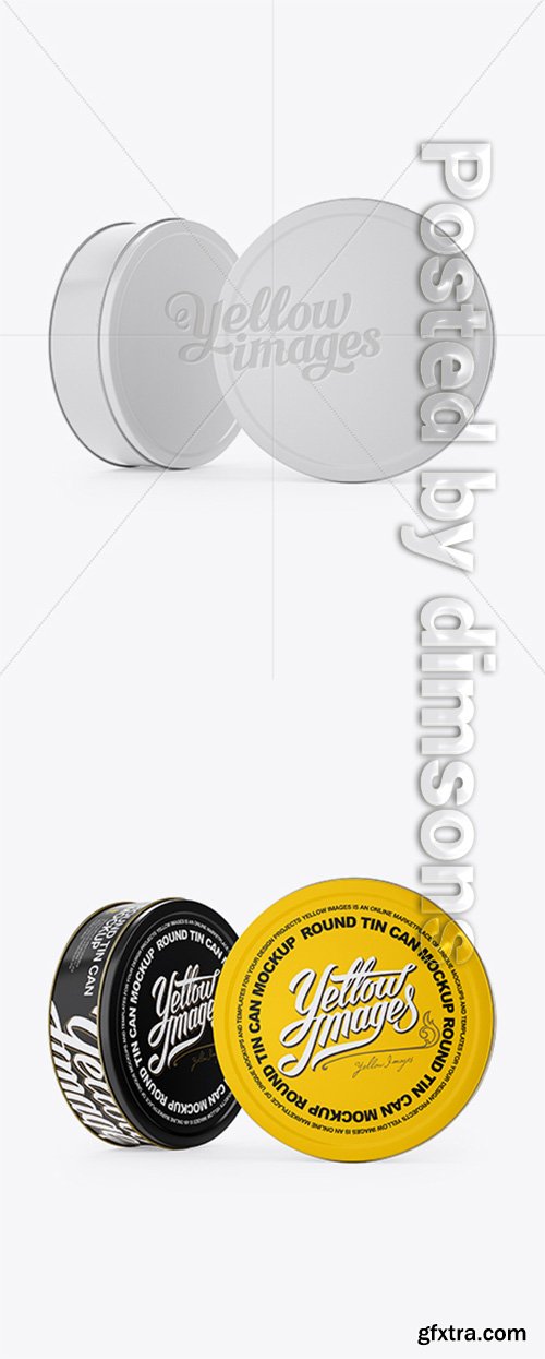 Two Round Tin Cans Mockup 11916 Two Round Tin Cans Mockup 11916