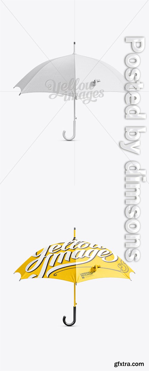 Open Umbrella Mockup - Side View 11532 Open Umbrella Mockup - Side View 11532