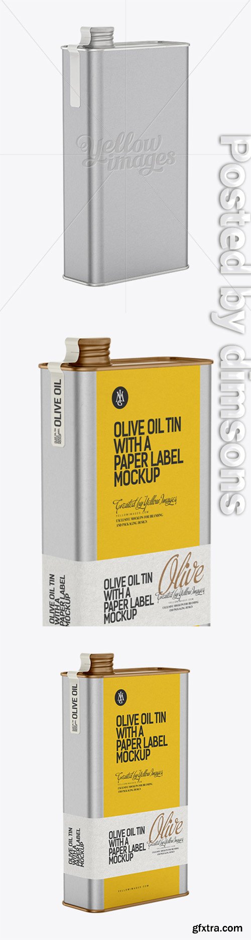 Olive Oil Tin with a Paper Label Mockup 11905 Olive Oil Tin with a Paper Label Mockup 11905