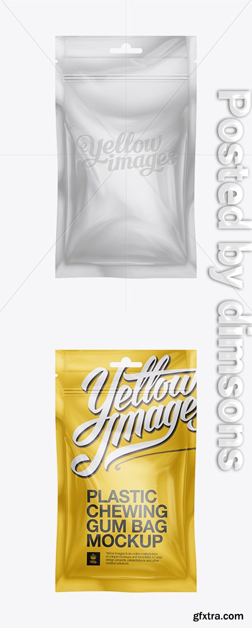 Plastic Chewing Gum Bag Mockup 12002