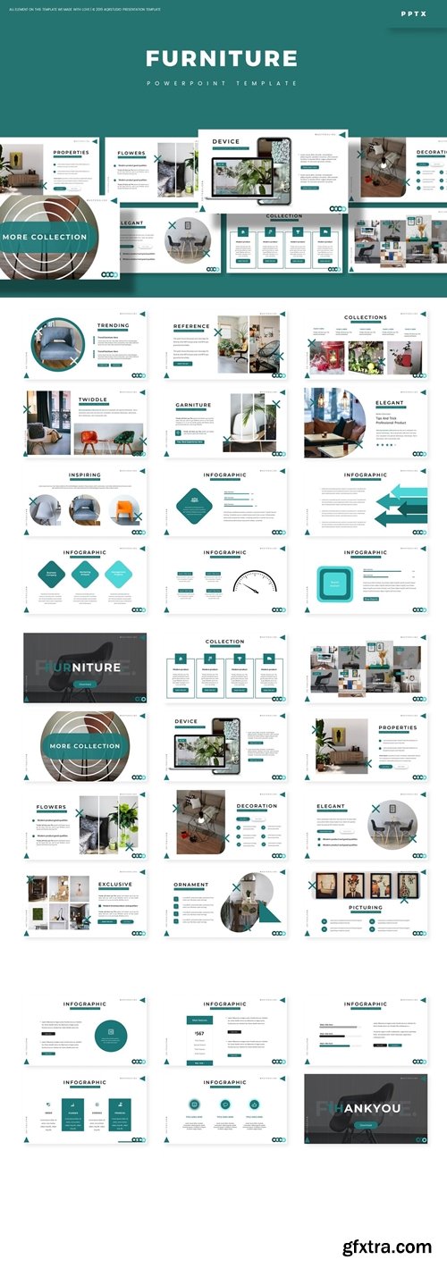 Furniture Powerpoint, Keynote and Google Slides Templates