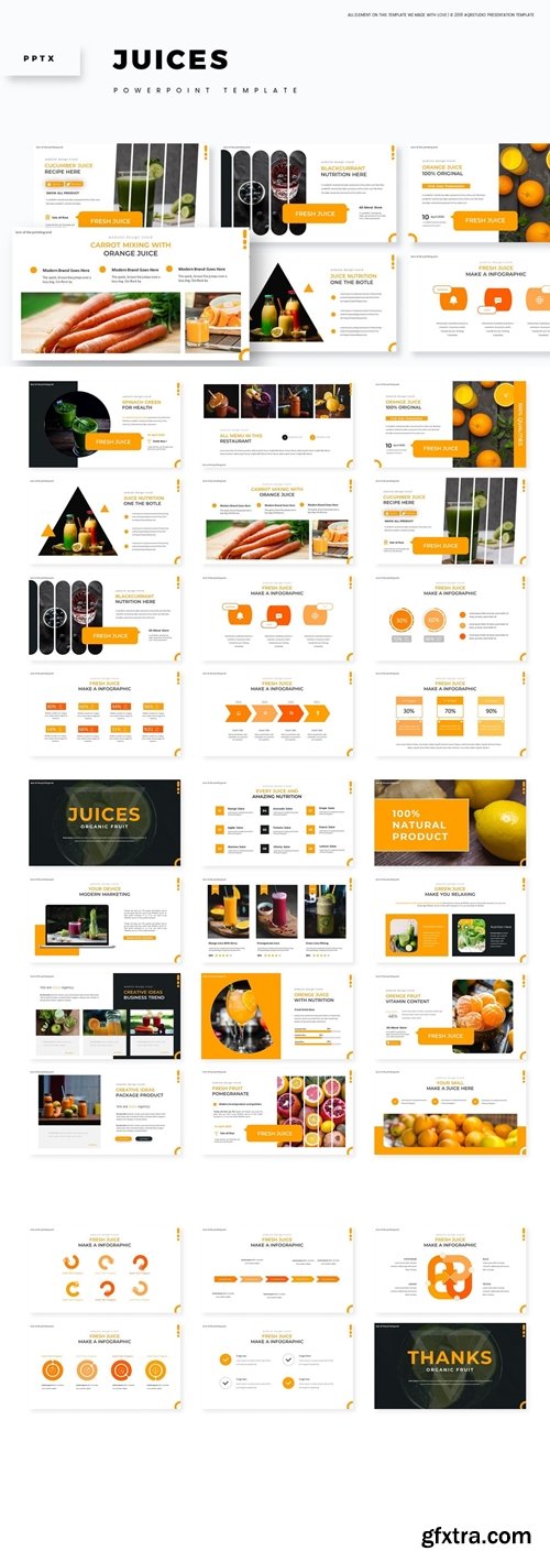 Juices Powerpoint, Keynote and Google Slides Templates