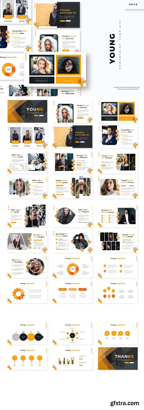 Young Powerpoint, Keynote and Google Slides Templates