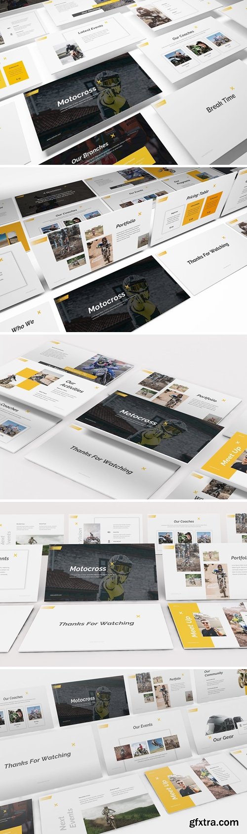 Motocross Powerpoint, Keynote and Google Slides Templates