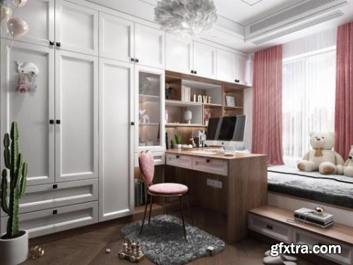 Modern Girly Bedroom 02