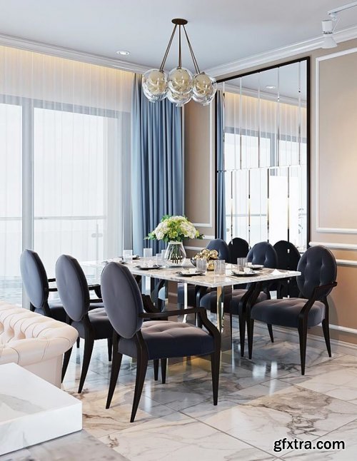 Kitchen - Livingroom Scene By NguyenDuyAnh