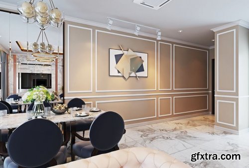 Kitchen - Livingroom Scene By NguyenDuyAnh