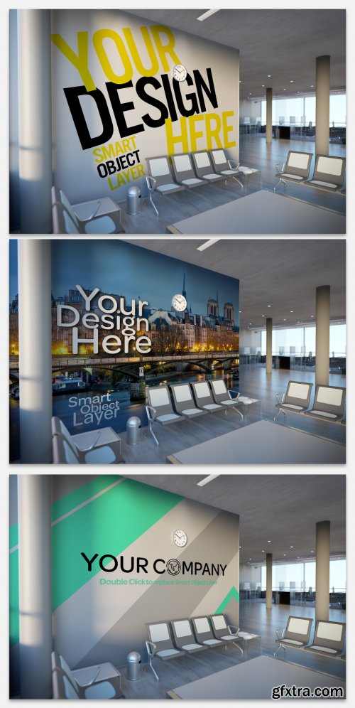 Modern Office Wall Mockup 261334189