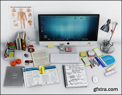 Cgtrader - Desk Decoration 2 3D model