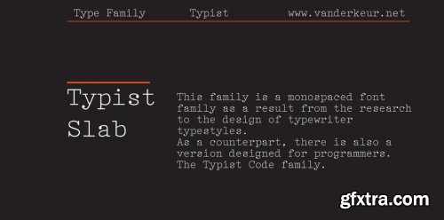 Typist Slab Complete Family