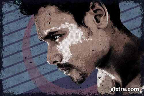 CreativeMarket - Comic Grunge Photoshop Action 4453582