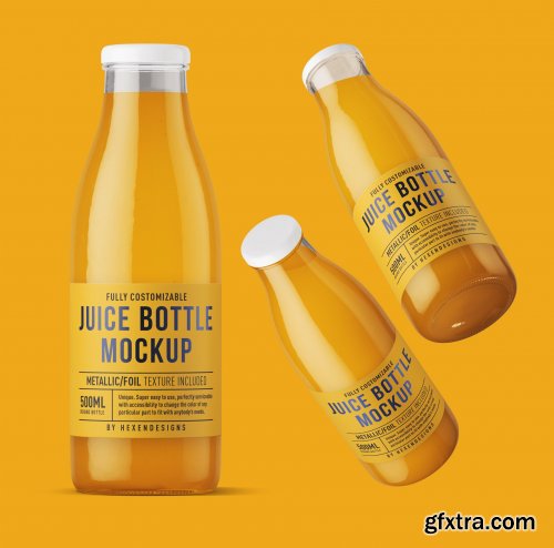 CreativeMarket - Juice Round Bottle Mockup 4508759