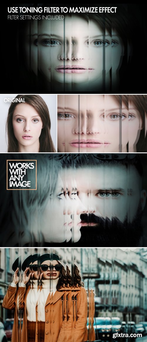 Fractal Mirror Overlay Effect Mockup 318686344