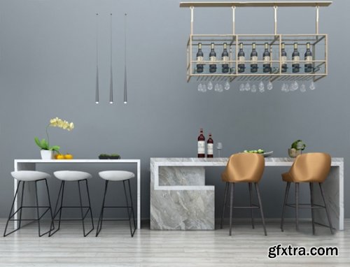 Modern bar counter 02