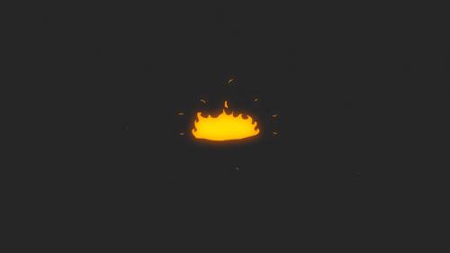 Hand Drawn Fireball Logo - 12833892