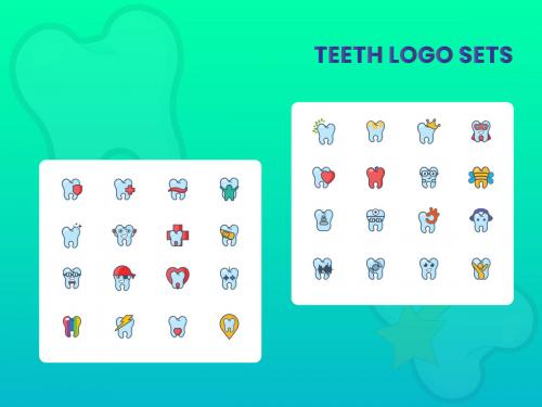 Teeth logo sets - teeth-logo-sets