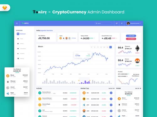 Toniry - CryptoCurrency Admin Dashboard UI Kit (SKETCH) - toniry-cryptocurrency-admin-dashboard-ui-kit-sketch