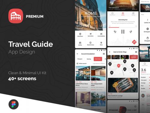 Travel City Guide App Design UI Kit - travel-guide-app-design-ui-kit