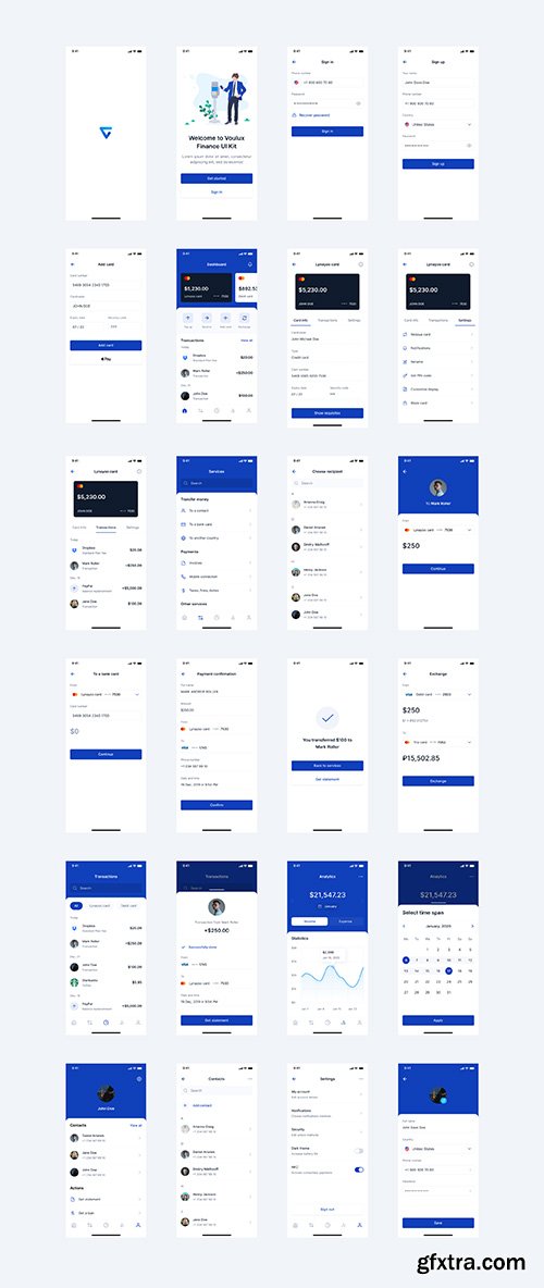 Voulux Mobile Bank UI Kit Voulux Mobile Bank UI Kit