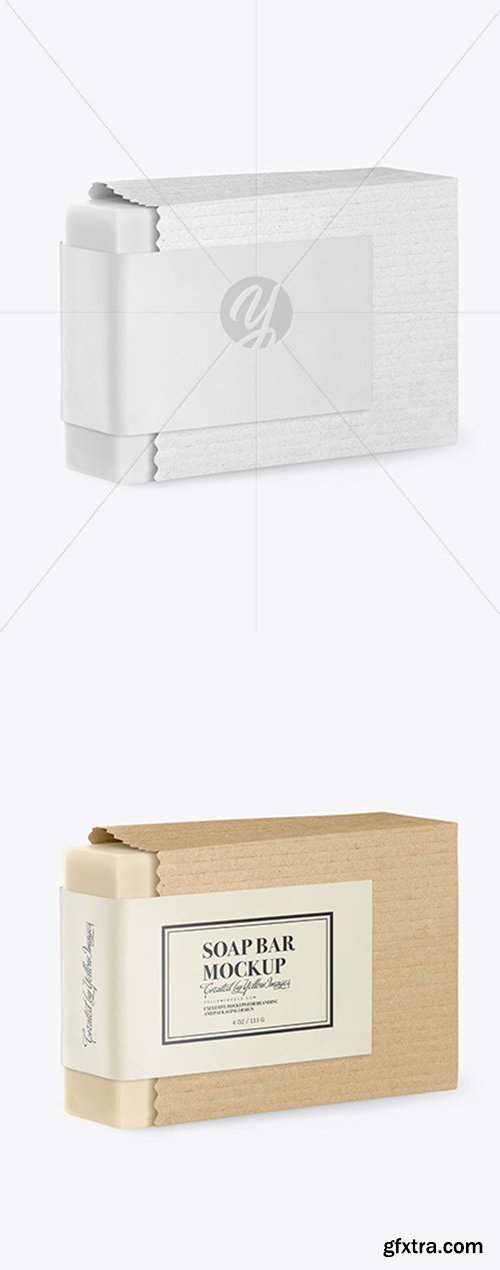 Soap Bar in Kraft Package Mockup 54772 Soap Bar in Kraft Package Mockup 54772
