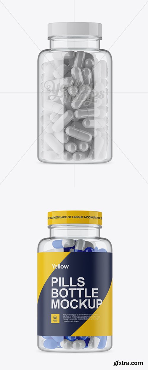 Clear Plastic Bottle With Glossy Pills Mockup 16757 Clear Plastic Bottle With Glossy Pills Mockup 16757