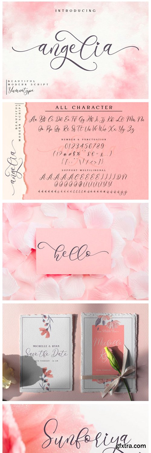 Angelia Script Font Angelia Script Font